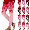 Женские модные повседневные брюки для занятий йогой с принтом ко Дню святого Валентина
