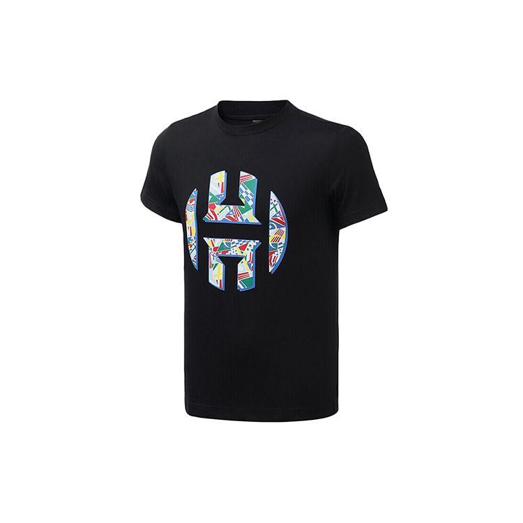 Adidas Мужская спортивная баскетбольная футболка с логотипом Harden с коротким рукавом, черная DX6934