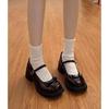 Small Brown Leather Shoes Retro Mary Jane Shoes Women's Lolita Niche Bow Women's Shoes