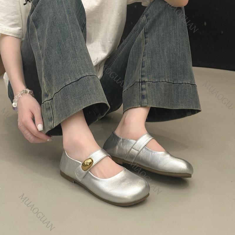 Мода Новая Весна Осень Плоские Мэри Джейн Женские Туфли Круглый Носок Неглубокий Вырез Повседневные Туфли для Женщин Слипоны Однотонные Мягкая Подошва Балетки