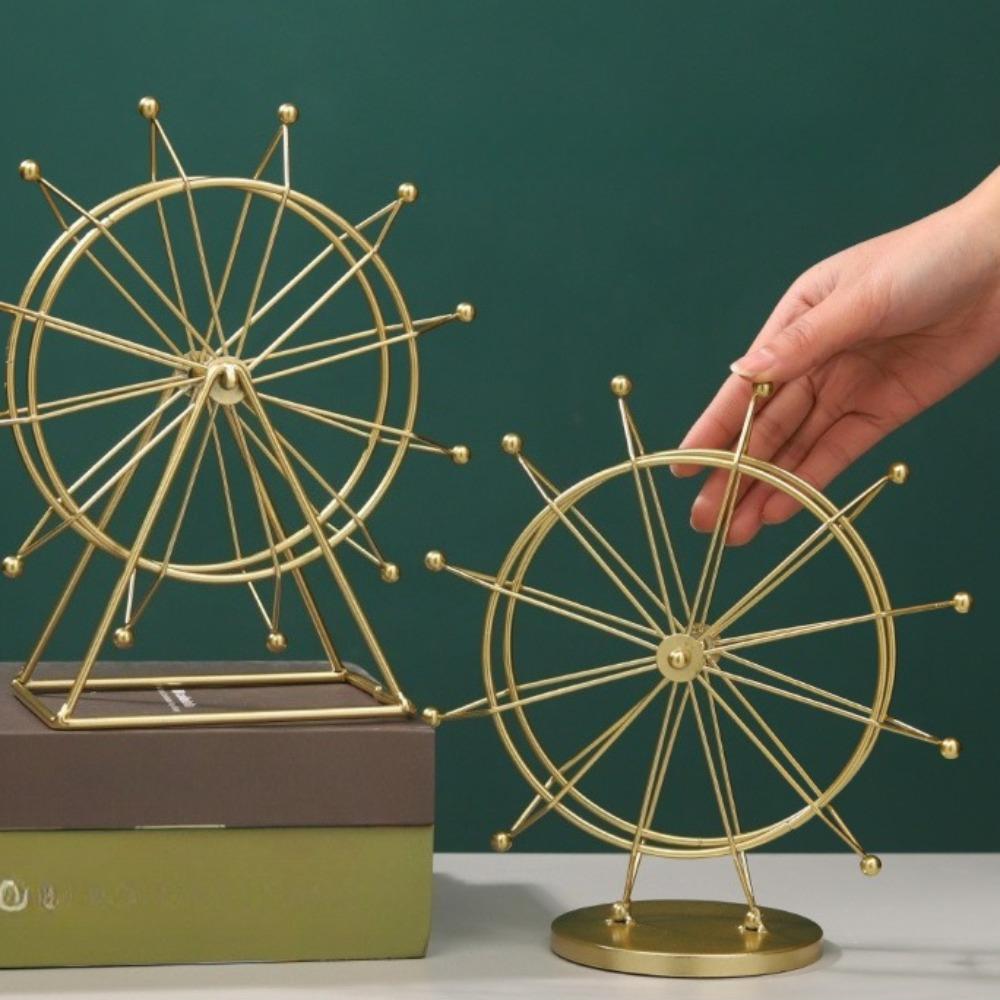 Скандинавские железные украшения в виде колеса обозрения, креативные украшения для гостиной, офиса, рабочего стола, интерьера, ТВ-тумбы, винного шкафа, маленькая мебель