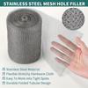 Stainless Steel Rodent Control Mesh, Non-Rusting, Hole Filler for Garden Protection,Easy Installation