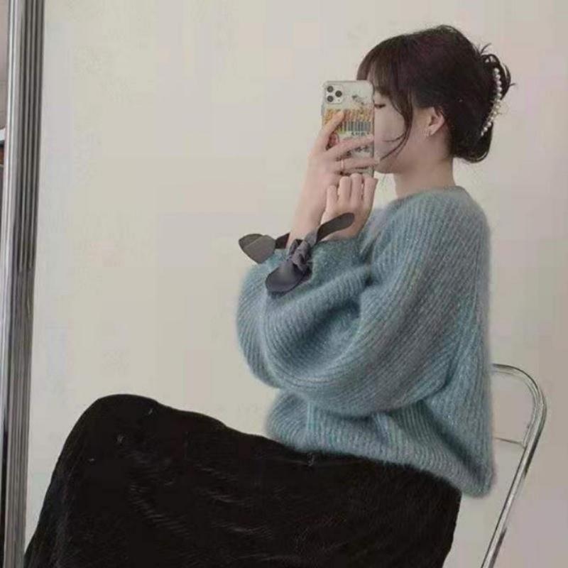Свитер-пуловер для женщин Верхняя одежда осень и зима Дизайн Sense Laziness Весенний и осенний трикотаж Женские топы
