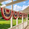 Набор из 6 штук 45x90 см В винтажном стиле Патриотический гирлянда-флажок Веерный флаг для уличных мемориальных мероприятий и домашнего декора