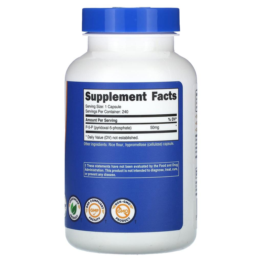 Nutricost, P-5-P, 50 mg, 240 capsules