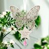 Metal Distressed Angel Decoration Handmade Silver Butterfly Charm Christmas Tree Hanging Ornament Keepsake Gifts for Women Her