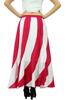 Bimba Long A-Line Maxi Spiral Summer Skirt Cotton With Back Elastic & Side