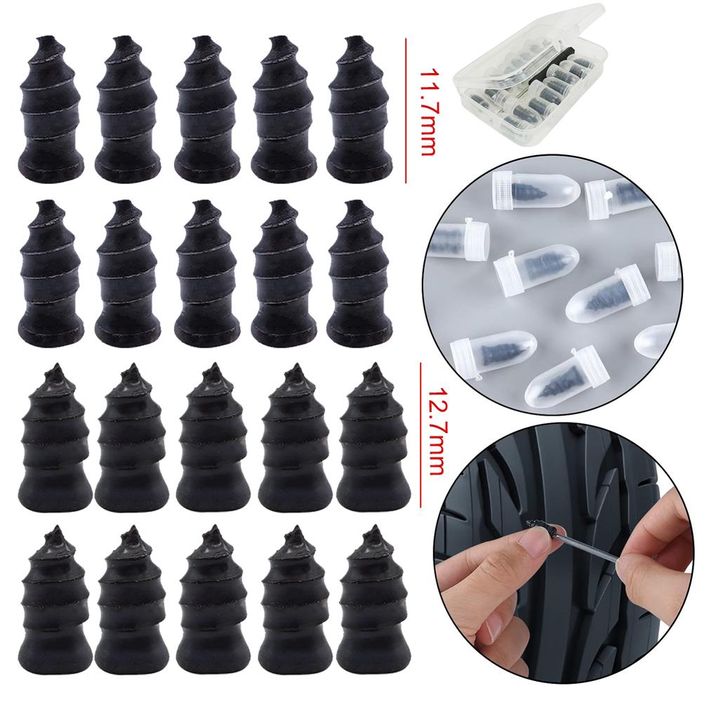 20 шт. Универсальные автомобильные велосипедные вакуумные резиновые гвозди для ремонта шин, инструменты для ремонта проколов и повреждений шин, аксессуары для ремонта автомобилей