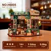 DIY Wooden Miniature House & Book Nook Kits,Bistro Modern Styles Doll House with LED Lights,Furniture,Beginner-Friendly for Adults & Teens,for Lovers