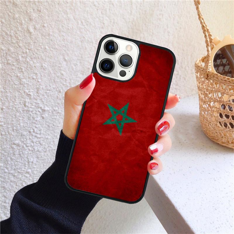Чехол для телефона Флаг Марокко Герб для iPhone 17 Air 16 Coque 15 14 12 13 PLUS 11 PRO MAX Задняя крышка Fundas Shell