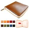 Tochigi Leather Wallet Bifold Genuine Leather Round Zipper Round Wallet Mini Wallet Compact Bag Brown Men's Women's