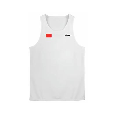 Мужские майки Li Ning Белые с круглым вырезом Тонкие LWTV012-1+guoqitie