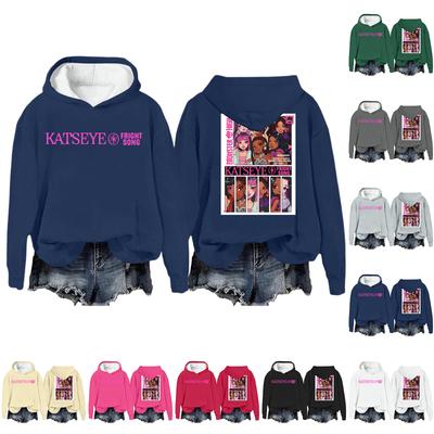 Женская модная повседневная толстовка с длинным рукавом, свободная, с принтом, спортивная, с длинным рукавом, с капюшоном