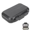 Black Portable Fishing Bait Box Waterproof Double Layer Fly Lure Storage Case Tackle Accessory