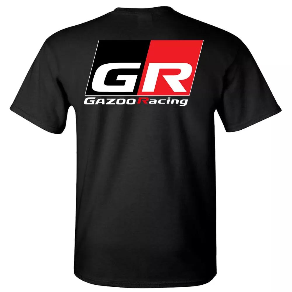 Летняя высококачественная мужская черная футболка с графикой GR Gazoo racing от японского тюнера, размер