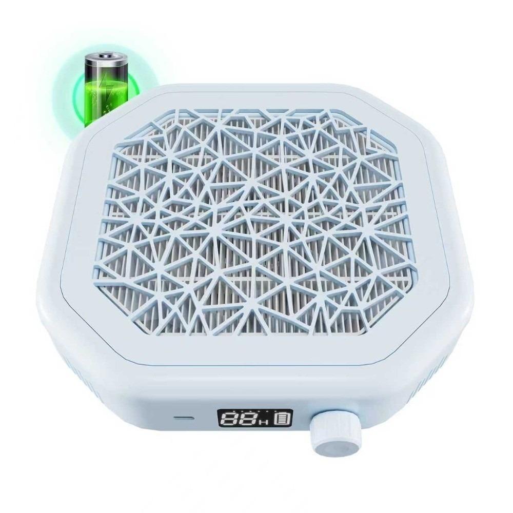 Reusable Filter Nail Dust Collector High Efficiency Cordless Portable Dust Suction  Home Nail Care