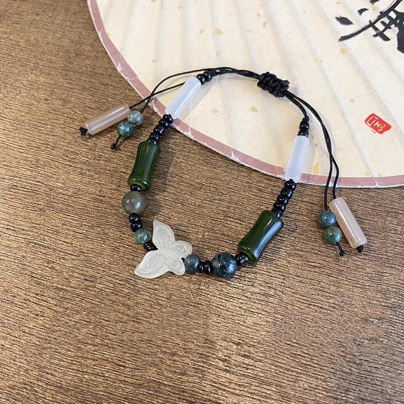 Браслет Lantingxu Butterfly Bamboo Zen: Изысканный, Легкая Роскошь, Новый Китайский Стиль