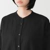 MUJI Linen Washed Shirt Dark Size S Women's Long-Sleeve Dress, BC2PXA6S, Orange,