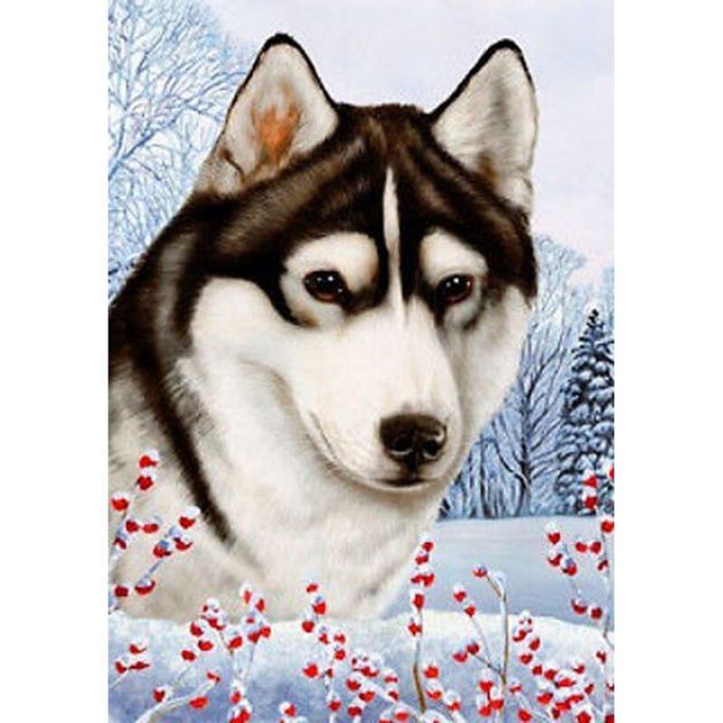 DIY5D Diamond Painting Dog Diamond Embroidery Rhinestone Full Round/Mosaic Animal Cross Stitch Home Decor Manual Art Gift