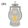 Portable Lantern for Home Decor Vintage Night Light, Flickering LED Candle Lamp Christmas Decorative Plastic Halloween, Flameless Bedside Lamp,