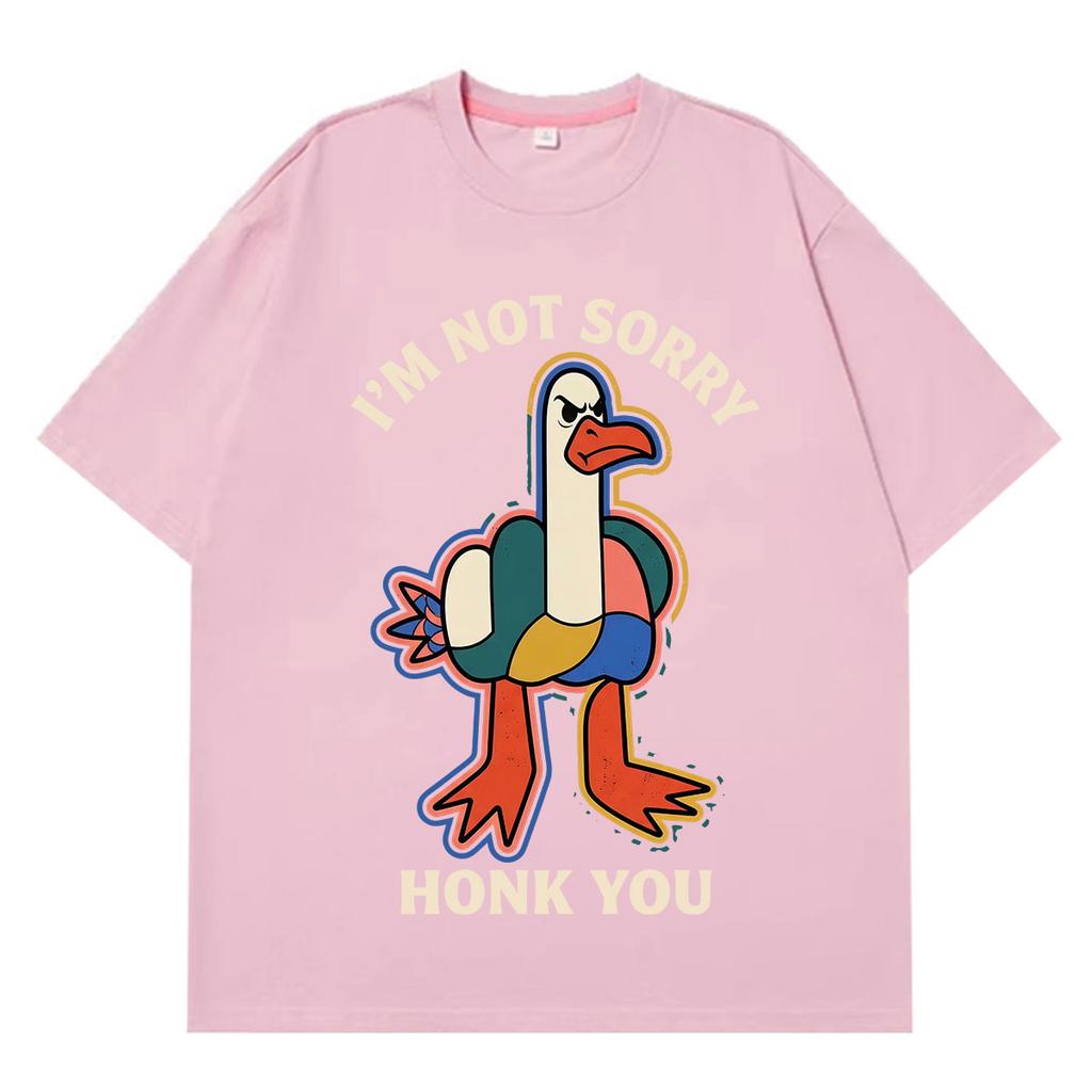 Im Not Sorry Honk You Funny Goose Meme T Shirt Unisex Unisex Fashion Clothing Tshirt Shortsleeved Cotton Casual Hiphop Tshirts
