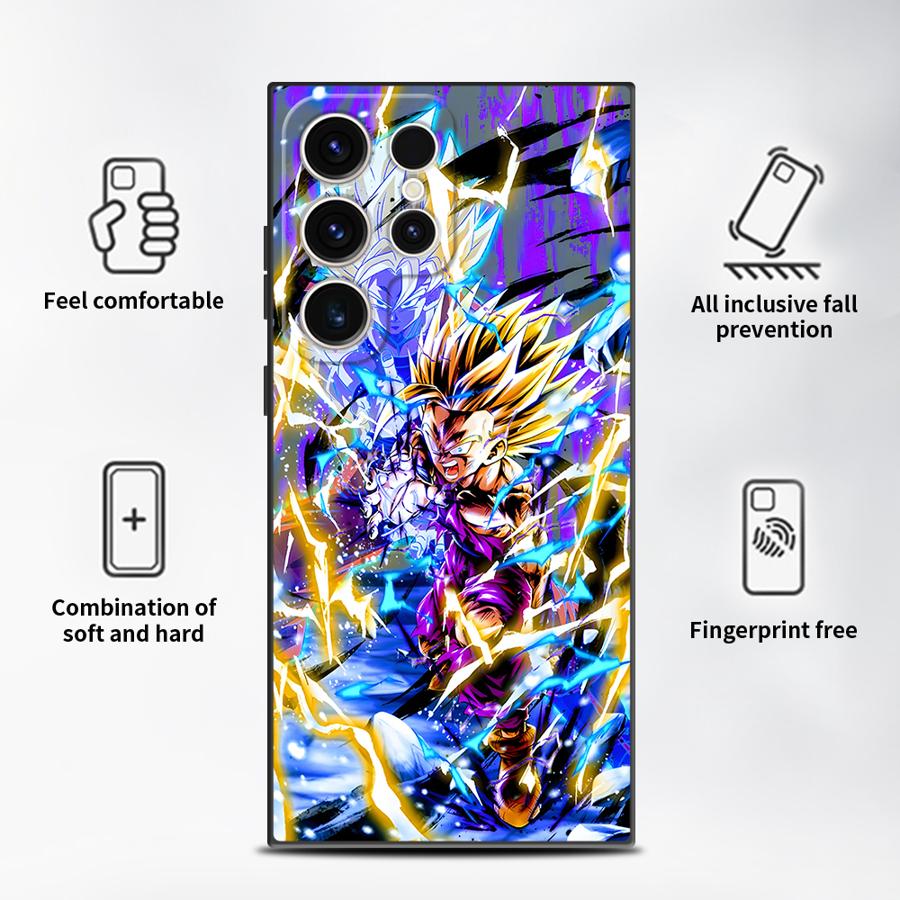 Мягкий чехол для Samsung Galaxy S25 Ultra S21 S24Ultra S23 FE S20 FE S24 S22 Plus S21+ Dragon Ball Saiyan Son Gohan