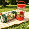 Leak-proof Salad Container Jar Side Open Leakproof Meal Prep Box Layered with Dressing Compartment Reusable Food-Safe Bowl for Travel Office
