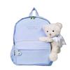 Рюкзак Медведь Мягкая Игрушка LB Девочки Детская Сумка Пушистый Подарок [anilet+] (Светло-синий)