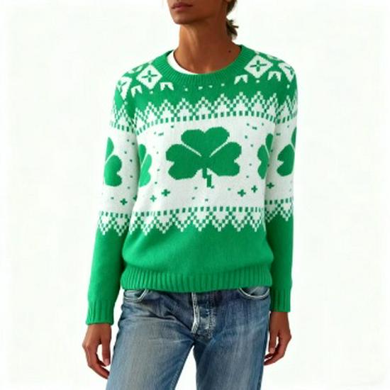 Women's Basic Style Round Neck Knit Sweater