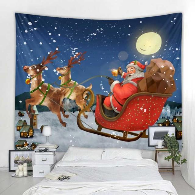 Рождественский гобелен, подвесной, Рождественская елка, украшение для камина, экологически чистая мягкая подвесная ткань с принтом