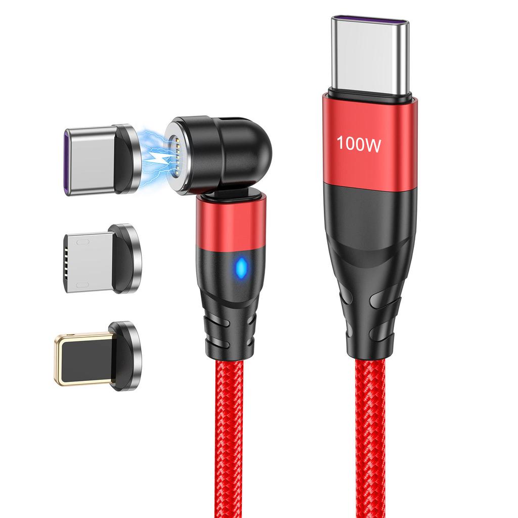 100 Вт USB C - Type C быстрая зарядка магнитный кабель микро магнитный телефонный шнур данных провод для iPhone 15 14 11 Pro Max Samsung