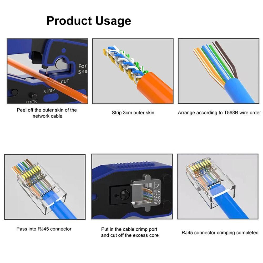 Stripping Function RJ45 Crimping Pliers Tool Wire Stripper Tools  Wire Connecting Tools