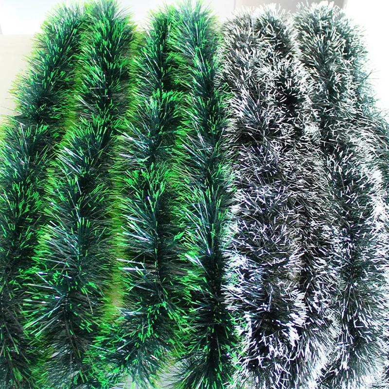 2-30M Christmas Ribbons Garland DIY Xmas Tree Ornaments Green Cane Ribbons Wreath Home Party Decoration Hanging Pendent Madder