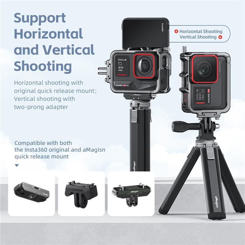 Металлическая клетка для кроликов для Insta360 Ace Pro, быстросъемная защитная рамка для камеры Insta360 Ace, аксессуары