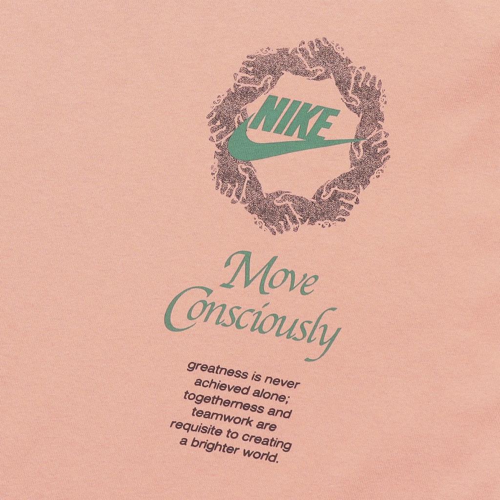 Nike Retro Sportswear Letter Print Long Sleeve T-Shirt Men Tops Pink DN5141-824