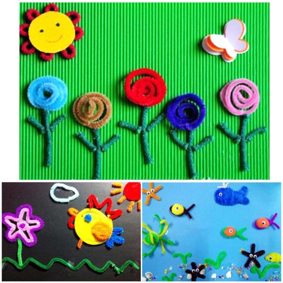 300 шт., набор для чистки труб, детский DIY твист-палка, железная проволока, бархатные полоски, очистители для труб, детские товары для рукоделия