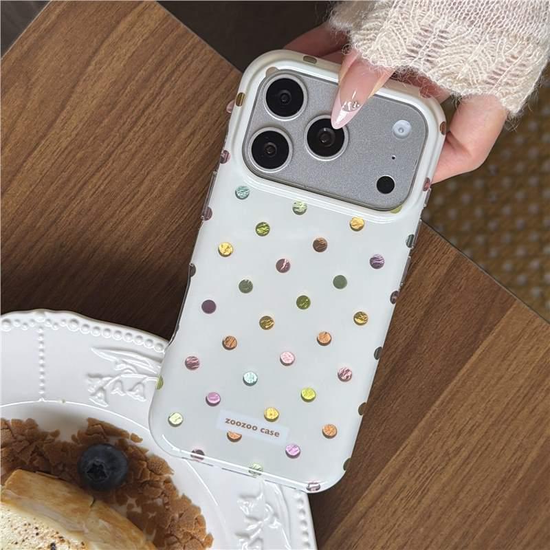 Яркий корейский стиль в горошек Чехол для телефона для Apple iPhone 16 Pro/17 Pro Max