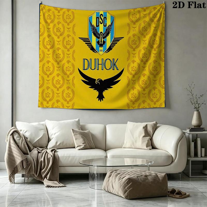 DUHOK SC Logo Wall Tapestry Aesthetic Wall Hanging Printed Fabric Blanket Decorative Tapestries for Bedroom Living Room Home Decor