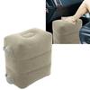 Inflatable Foot Rest Promote Blood Circulation Relieve Fatigue PVC Flocking Inflatable Footrest Cushion for Travel Dark
