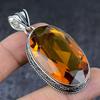 Медовый Топаз Драгоценный Камень Ручной Работы Ювелирное Изделие Подвеска из Серебра 925 пробы 2,36" a6u54