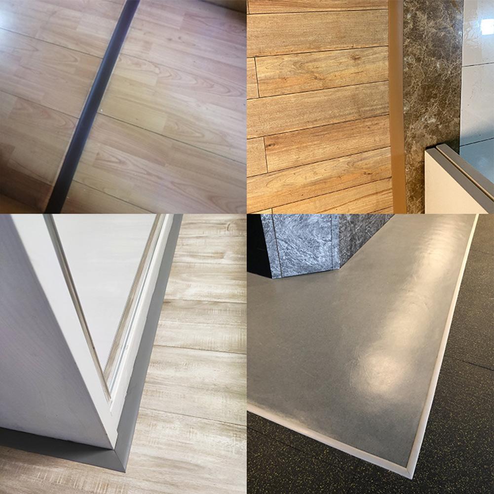 PVC Flat Floor Transition Strip Laminate Floor Door Divider Strip Adjustable Door Bottom Seal Strip Weatherstrip