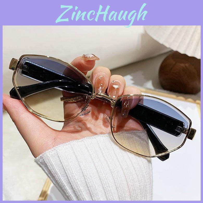 Autumn Classic Metal Frame Geometric Sunglasses Women Uv400 Sun Shield For Casual Wear