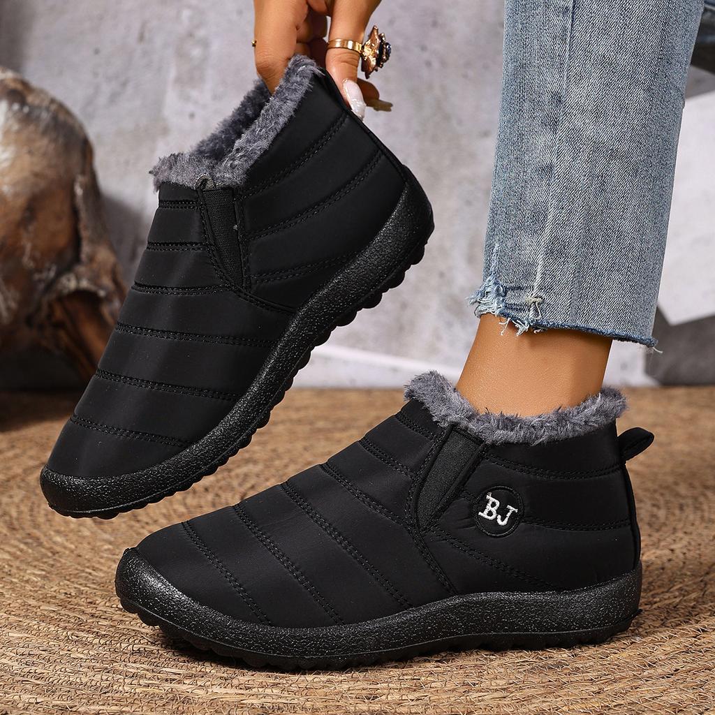 Cotton Boots 2025 Winter New Foreign Trade Cotton Shoes Snow Boots Women's Fashion Casual Velvet Warm Large Size Women's Shoes