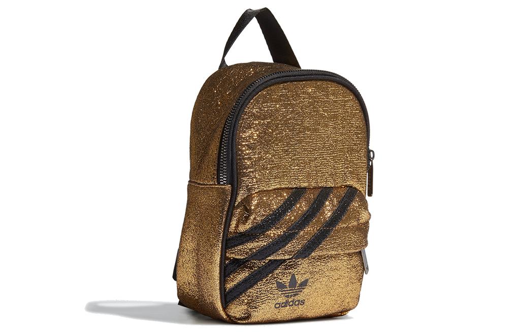 adidas Оригинальный кожаный рюкзак Мини Женский Золотой GN2150