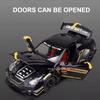 1:Модель Gtr R34 в масштабе 24 Игрушки Литой сплав Автомобиль Двери открываются Со звуком Свет Оттягивание Миниатюрные модели Транспортные средства Коллекционный подарок для мальчика