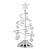 LED Christmas Tree Lamp Small Crystal Decorative Iron Tree Night Light Ornament for Gift Silver
