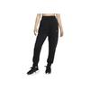 Solid High-Waisted Fitted Jogger Knit Sports Pants Women Bottoms Black FB8269-010