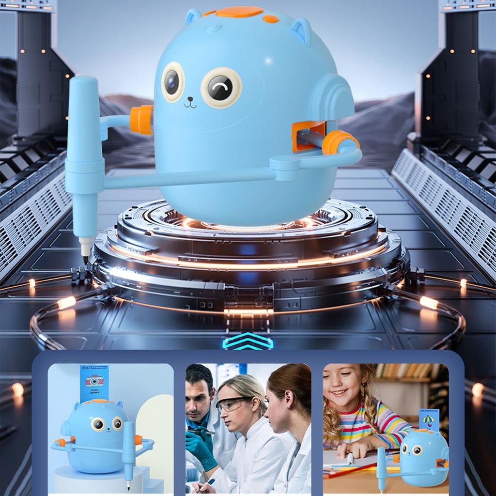 Smart Drawing Robot for Kids, Educational Interactive Painting Lrning Robot Toy, with Two Pens, 100 Lrning Word Cards, for Kids 5 6 7 8 9