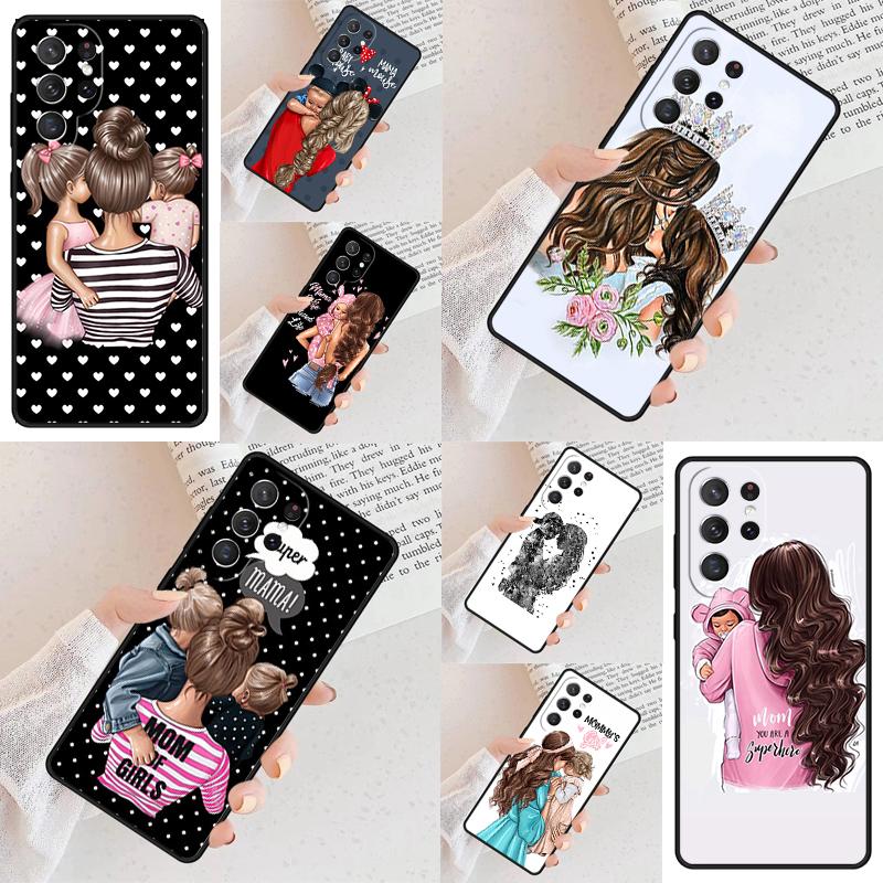 Красивый чехол для телефона Мама Дочь Сын для Samsung Galaxy S26 Ultra S25 S24 S23 S22 S21 S20 Note10