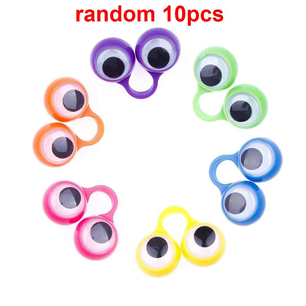 Funny Finger Children's Eye Ring Toy Novelty Creative Plastic Finger Ring Eye Swing Party Gift Party Mischief Tool